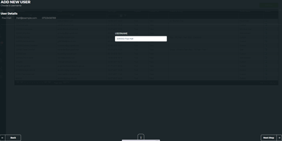 Add new user, choose a username