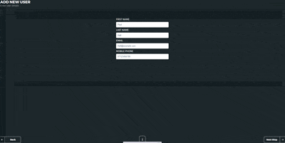 Add new user, user details