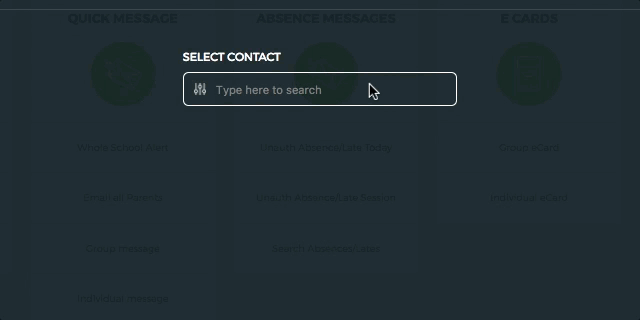 Search for contact