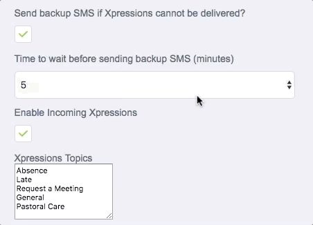 Send backup SMS